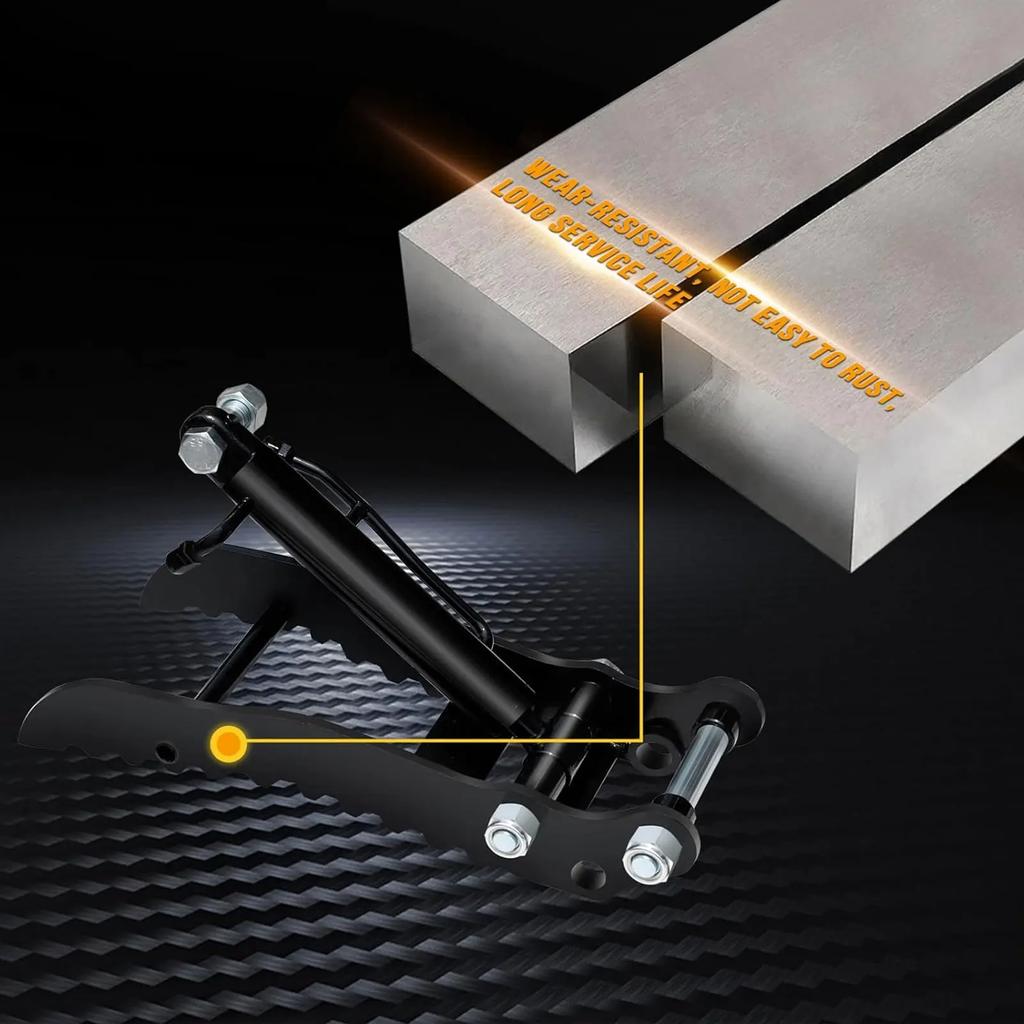 Excavator Hydraulic Thumb Clip Mn Steel Mini Excavator Single Hole Hydraulic Thumb Clip with 2pcs M14 Hose