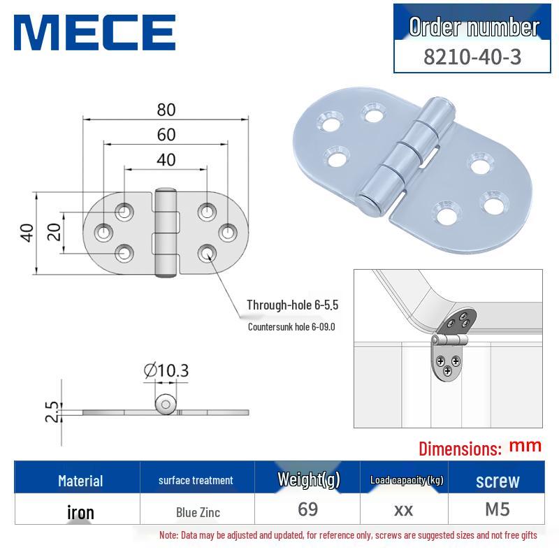 Thickened Stainless Steel Small Hinge for Folding Cabinet, Window, or Wooden Box with Lotus Leaf Design.