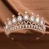 Baroque Crystal Crown Tiara Headband for Women Rhinestone Prom Diadem Crown Bridal Wedding Hair Accessories Jewelry Crown Tiara