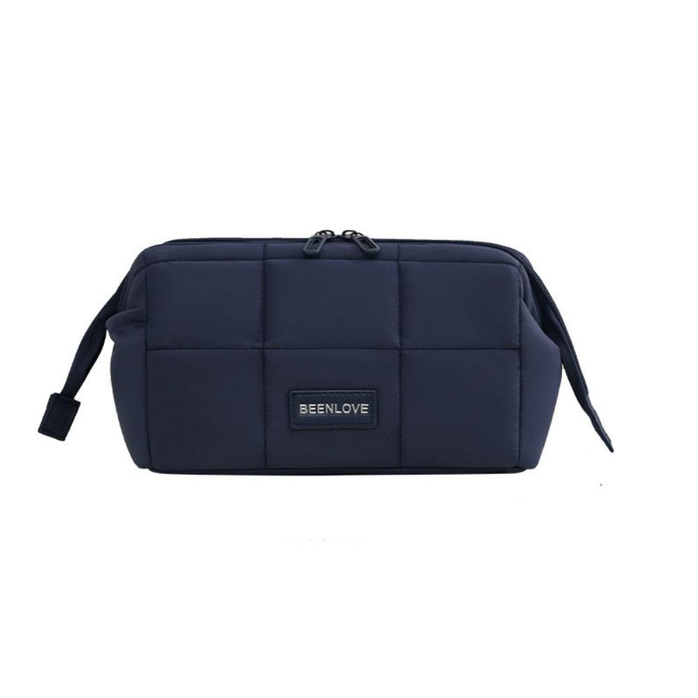Wide-open Makeup Organizer Handheld Toiletry Storage Bag Trendy Women  Cosmetic Bag  Outdoor