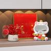 Creative Fine Design Wealth and Wealthy Cat Entrance Key Storage Home Housewarming Gift Resin Craft Tabletop Decoration