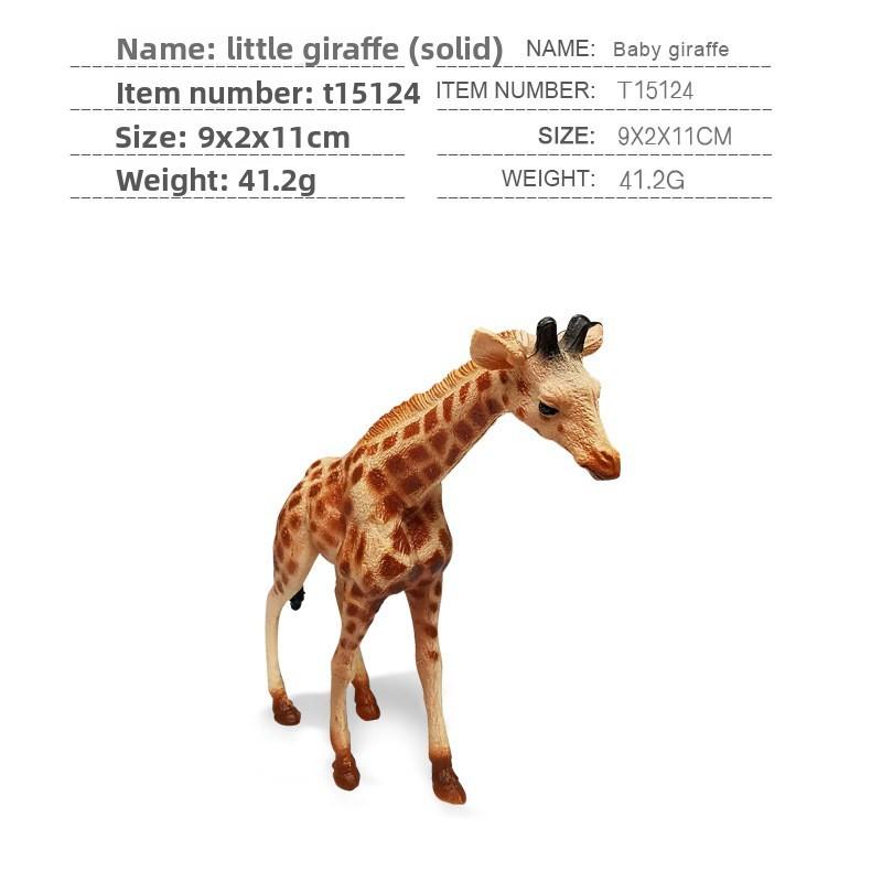 Animal Zoo Pvc Giraffe Family Static Model Collection With Realistic Wildlife Theme For Kids Small Giraffe