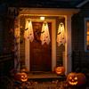 Glowing Ghost Props for Party Scary Decor, Spooky Bat Print Hanging Decor Porch Outdoor Waterproof Tree, Glow-in-the-Dark Halloween Decoration