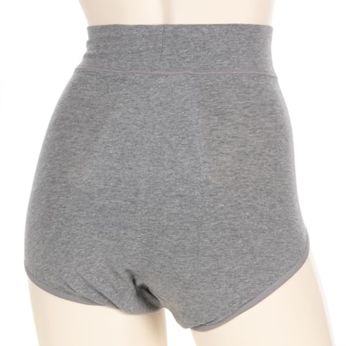 Atsugi Shefree Nighttime Deep-Length Sanitary Panties, Cotton Blend, Women's, Gray, 87465AS
