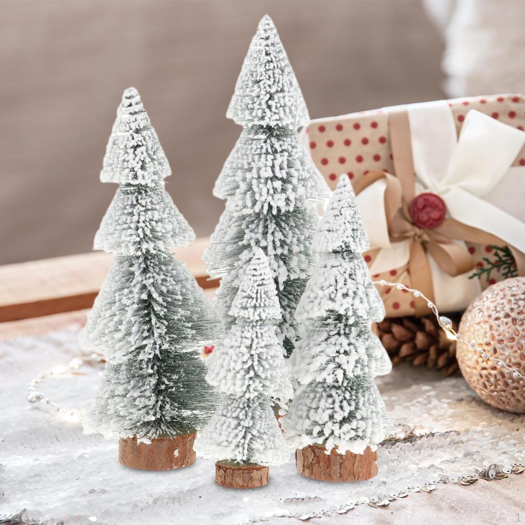 Artificial Christmas Tabletop, Flocked Christmas, Rustic Miniature for Holiday, Shop Window