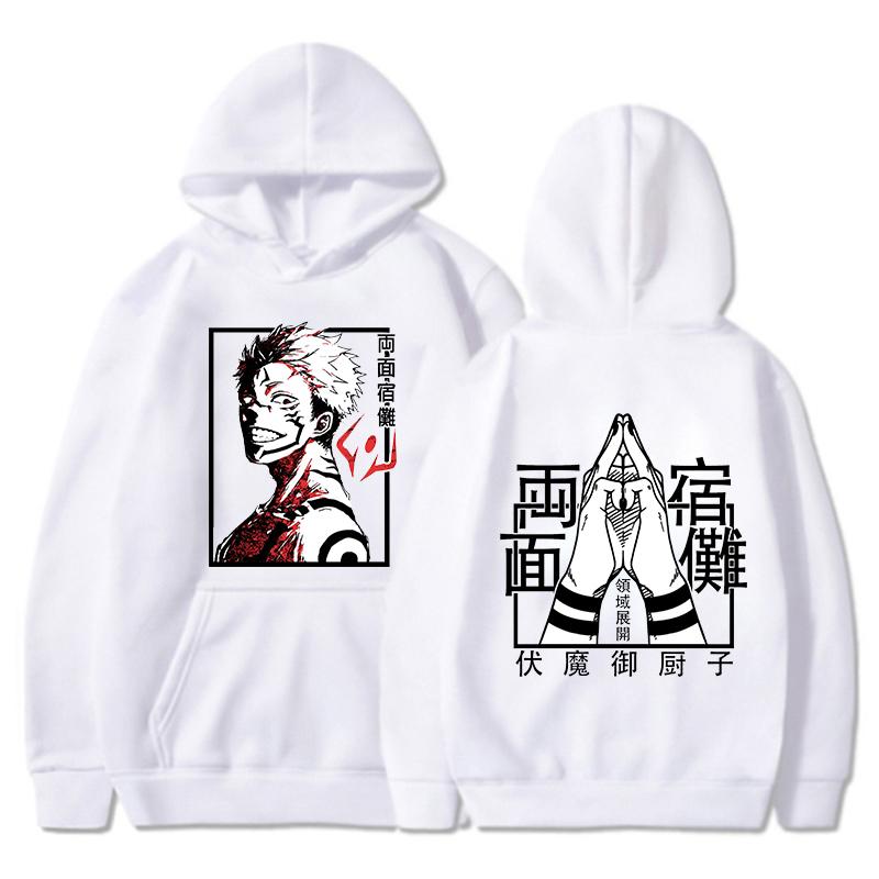 New Anime Ryomen Sukuna Printing Hoodies Autumn Fleece Women Men Fashion Harajuku Sweatshirts Unisex Long Sleeve Pullover Tops