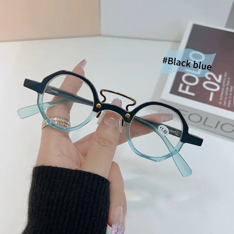 

Neutral Retro Small Round Frame Presbyopia Glasses New Fashion Reading Glasses Ultra Clear Anti Blue Light Blocking Glasses 1