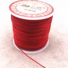 100M/Rouleau 0,8 mm Fil de Cordon en Nylon Rouge Nœud Chinois Macramé Cordon Bracelet Ficelle Tressée Bricolage Pompons Fil à Perles