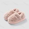 Fashion Couple's Cotton Slippers Winter Women Outdoor Non Slip Warm Plush Shoes Indoor Lightweight Comfortable Soft Sole Men Home Shoes
