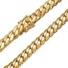 Hip Hop Bling Gold Cuban Link Chain Necklace For Men, Rapper Style Tank Chain Jewelry, Trendy Whip Chain Necklace