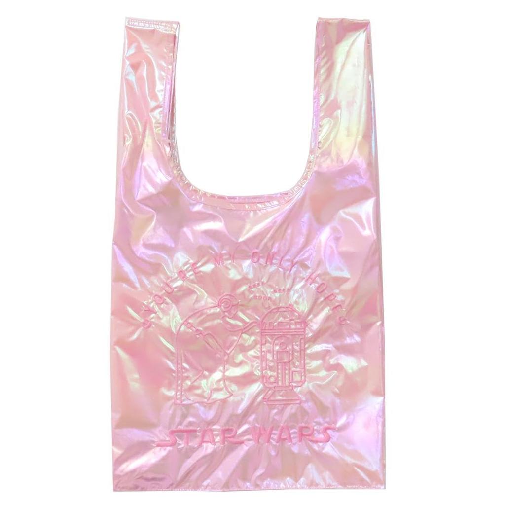 Small Planet Star Wars Aurora Shopping Bag Leia Organa & R2-D2Pink