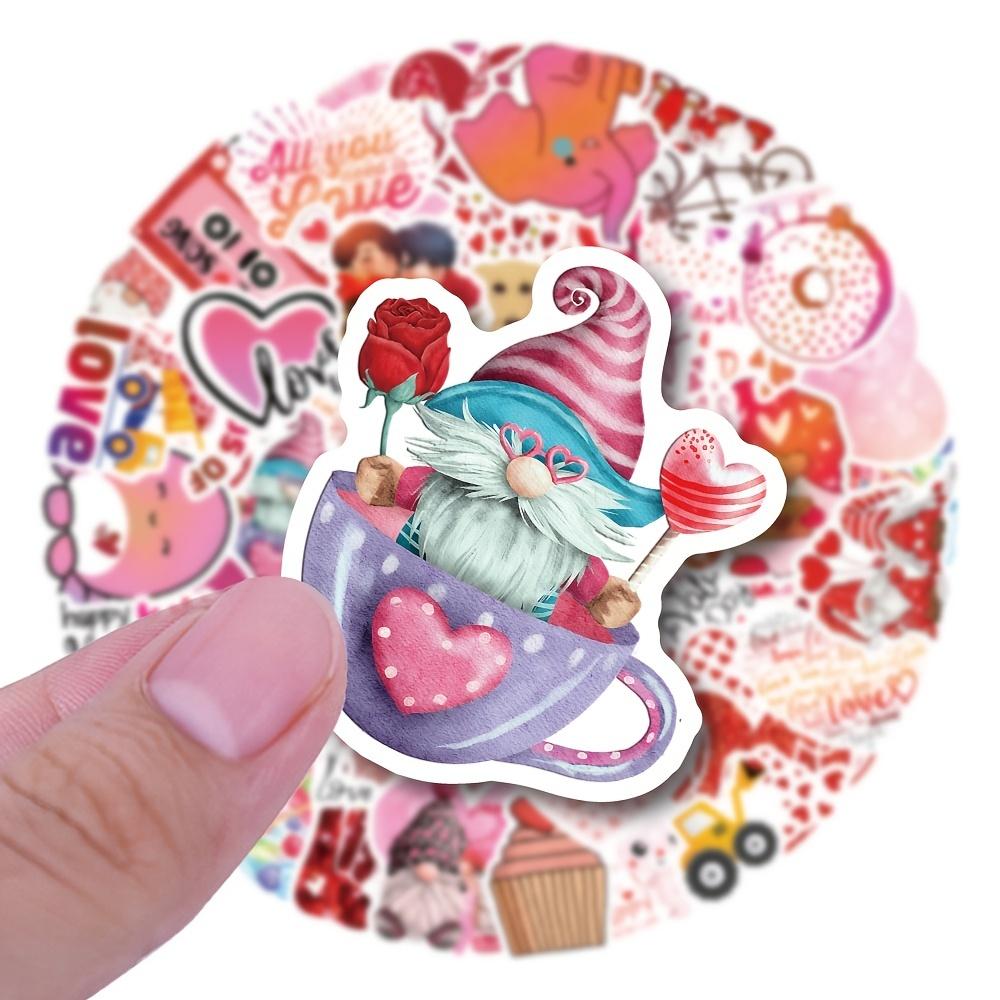 50pcs Valentine'S Day Stickers,l Waterproof Romantic Stickers for Laptops, Gifts and Valentine'S Day Wall, Window Decorations