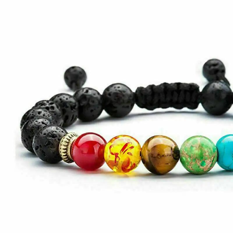 2024 New 7 Chakra Anxiety Crystal Bracelet Healing Stone Balance Reiki Yoga Friendship Charm Bracelet  Jewelry 2023