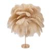Feather Table Lamp 3 Color Dimmable Touch Switch USB Plug in Romantic Modern Decorative Bedside