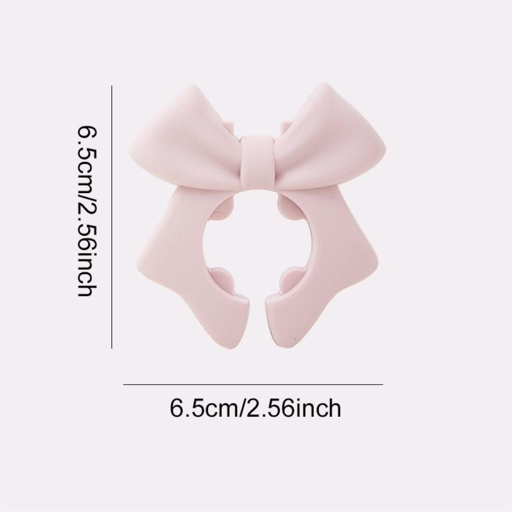 Bow-knot Silicone Spoon Holder Silicone Construction Pan Clip Rack Convenient Spoon Rest  Cooking
