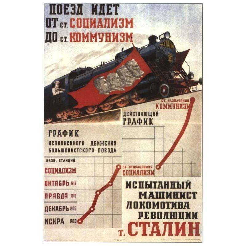 Vintage Stalin Sowjetische Propaganda Poster Metall Blechschild, Kommunistische Historische Wandkunst