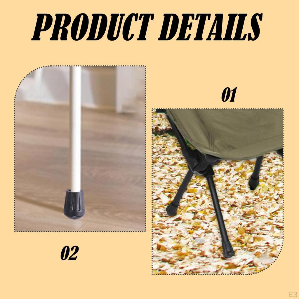 4 stycken campingstolar fotskydd stolsbensskydd gummibordsstrumpor för strandfiske