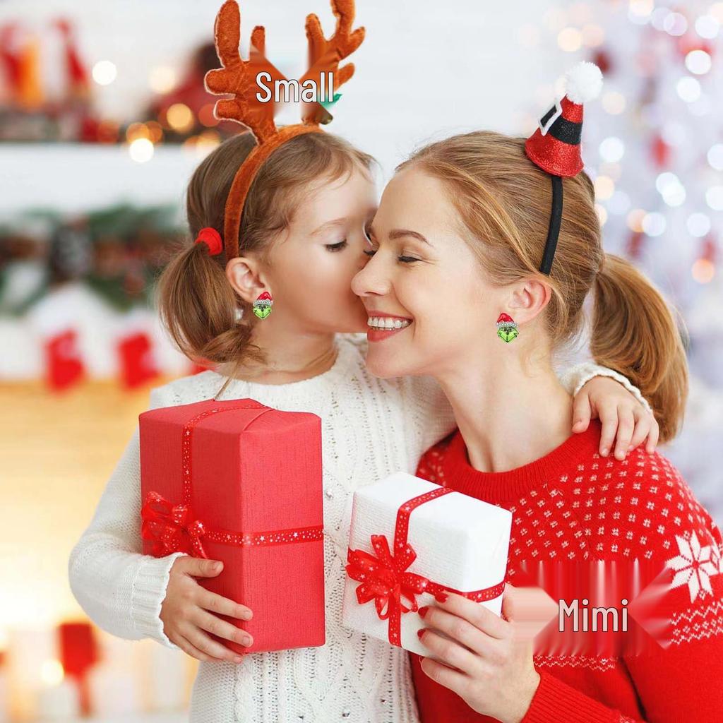 Trendy Christmas Green Frog Monster Earrings - Unique European & American Fashion Design