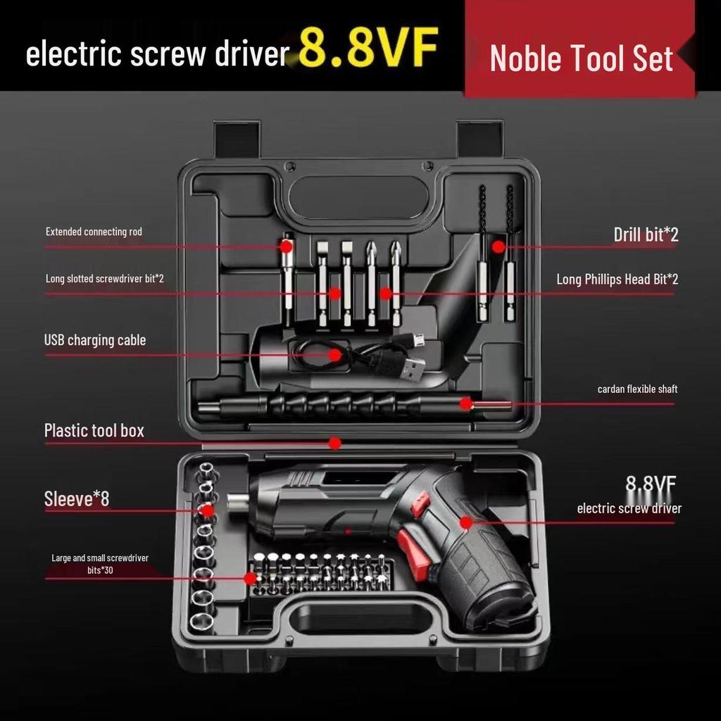 Rechargeable Multi-Functional Mini Electric Screwdriver Drill with Lithium Battery