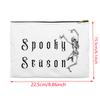 Spooky Season Accessory Pouch Makeup Bag Zipper Makeup Pouch Witch Goth Dancing Skeleton Cosmetic Bag Gift Halloween Party Decor