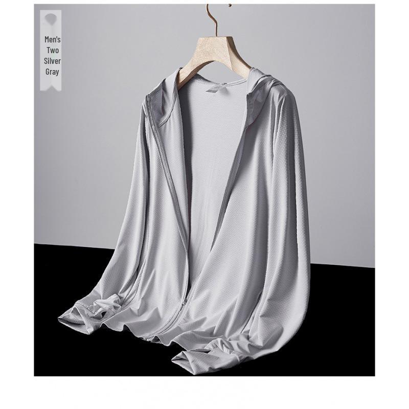 Erkek ve Kadın UPF 50+ Buz İpeği Uzun Kollu Güneş Koruyucu Ceket