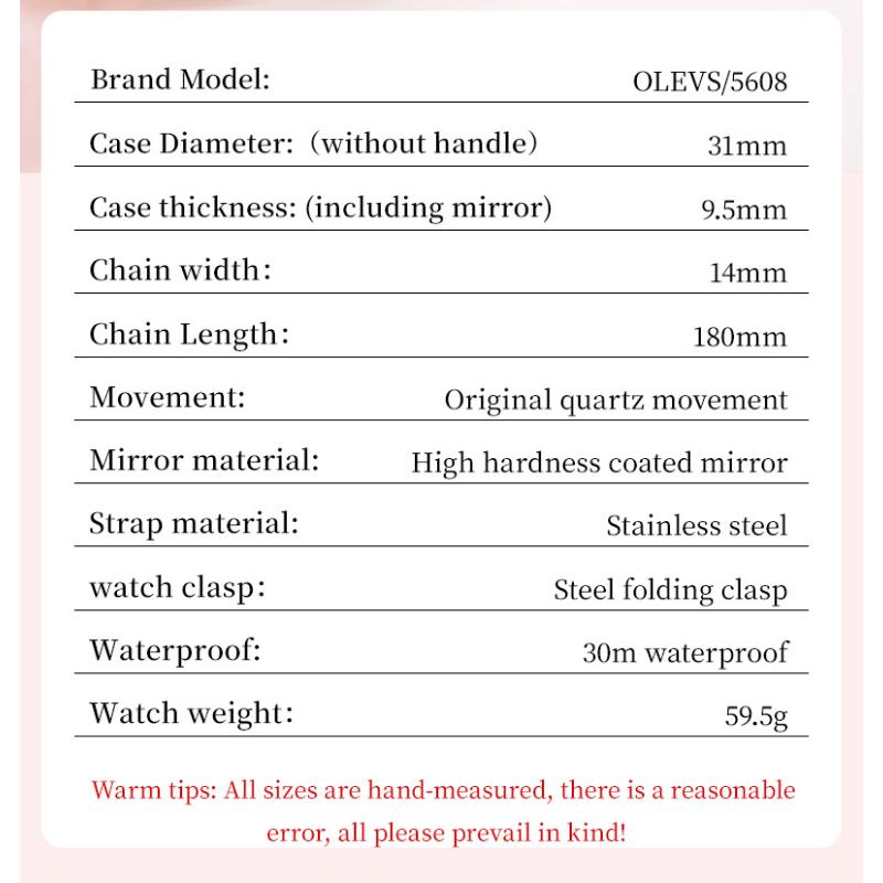 OLEVS Women's Watches Roman Scale Auto Date Exquisite Small Dial Stainless Steel Waterproof Elegant NEW Ladies' Watches