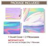Rainbow Liquid Water Animal Print Duvet Cover Set Comforter Cover Bedding Set No Filler Vibrant Adult Bedroom Digital Decor