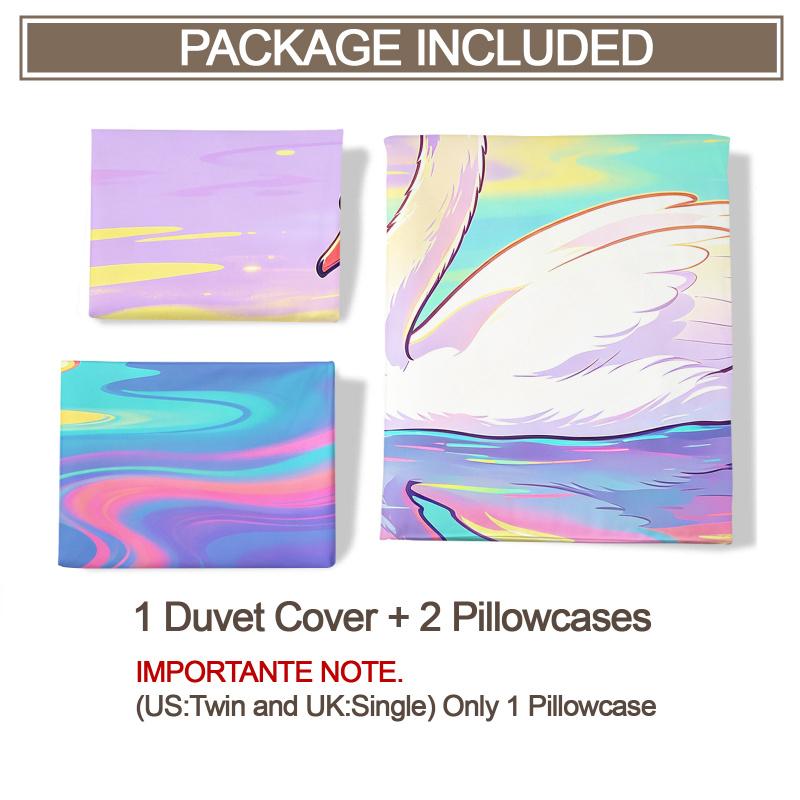 Rainbow Liquid Water Animal Print Duvet Cover Set Comforter Cover Bedding Set No Filler Vibrant Adult Bedroom Digital Decor