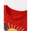 Summer New Style Export Children's Clothing Girls' Red Short-Sleeved T-Shirt Pure Cotton Kids' Baby Top Pullover Half-Sleeve 6 Years Old Trendy