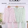 Dingdang Guifei Damen Zweiteiler Herbst/Winter: Schlafanzug mit Umlegekragen und langen Ärmeln - Stilvolle und bequeme Freizeit-Homewear.