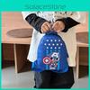 Doraemon Preschool Backpack Breathable Pu Material With Animal Print Topstitch Design For Kids