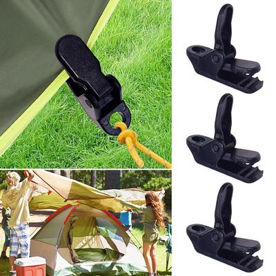 Tarpaulin Clip Tent Canopy Clip Buckle Outdoor Wind Rope Clamps Reusable Awning Mountaineering Camping Accessories