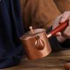 Copper Pitcher with Wooden Handle Hammered Tea Handmade Cha Hai