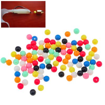 100pcs 6mm Round Colorful Fishing Beads for Fishing Rigs