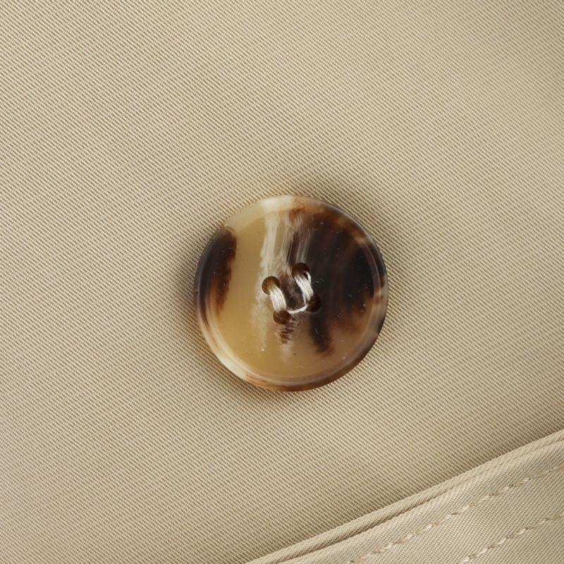 Kaslead New Women Clothes Western Style Versitile Fashion Short with Waist Buckle Trench Coat Outerwear