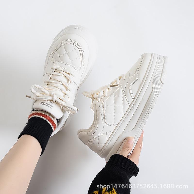 

Fleece warm thick-soled muffin shoes women s winter cm height increase cotton shoes casual sports white shoes tide shoes 66 40