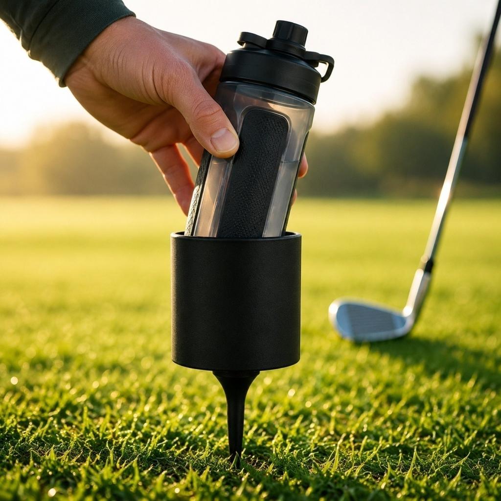 Portable Golf Course Cup Holder Drink Coffee Cup Stand Stable Holder with Spike for Easy Ground Insertion Suitable for Outdoor Use