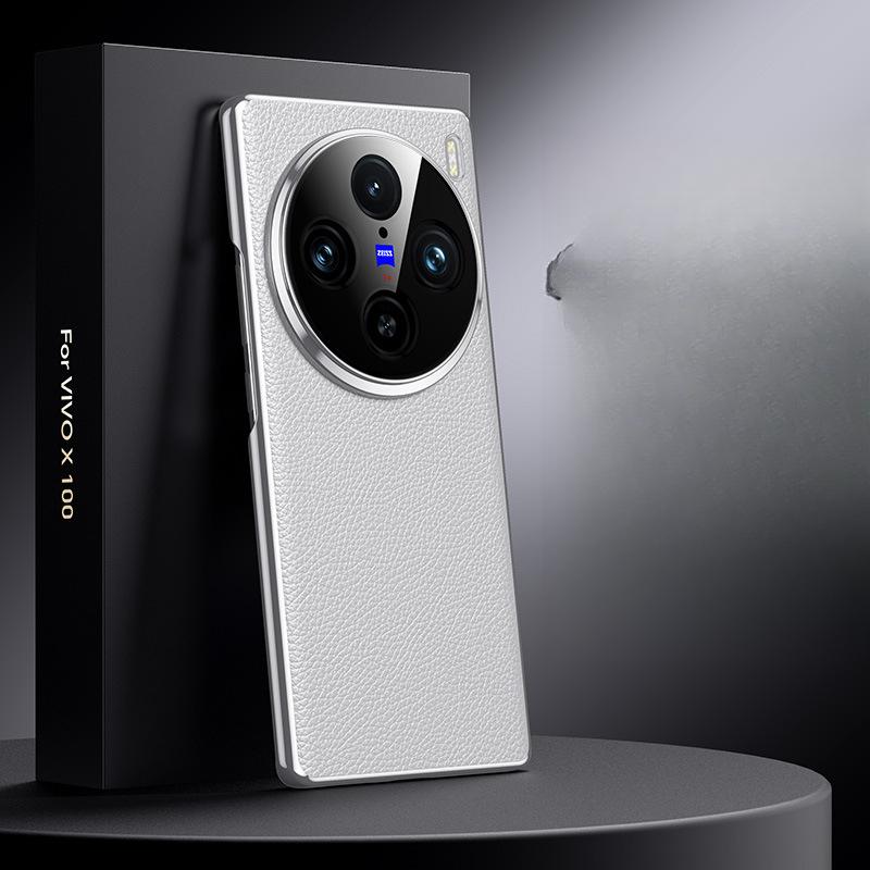 

Подходит для чехла для мобильного телефона Vivox100s Полностью закрывающий Гальваническое покрытие X100 Противоударный Ультра-высококлассный Роскошный Кожаный чехол для бизнеса для мужчин vivo X100