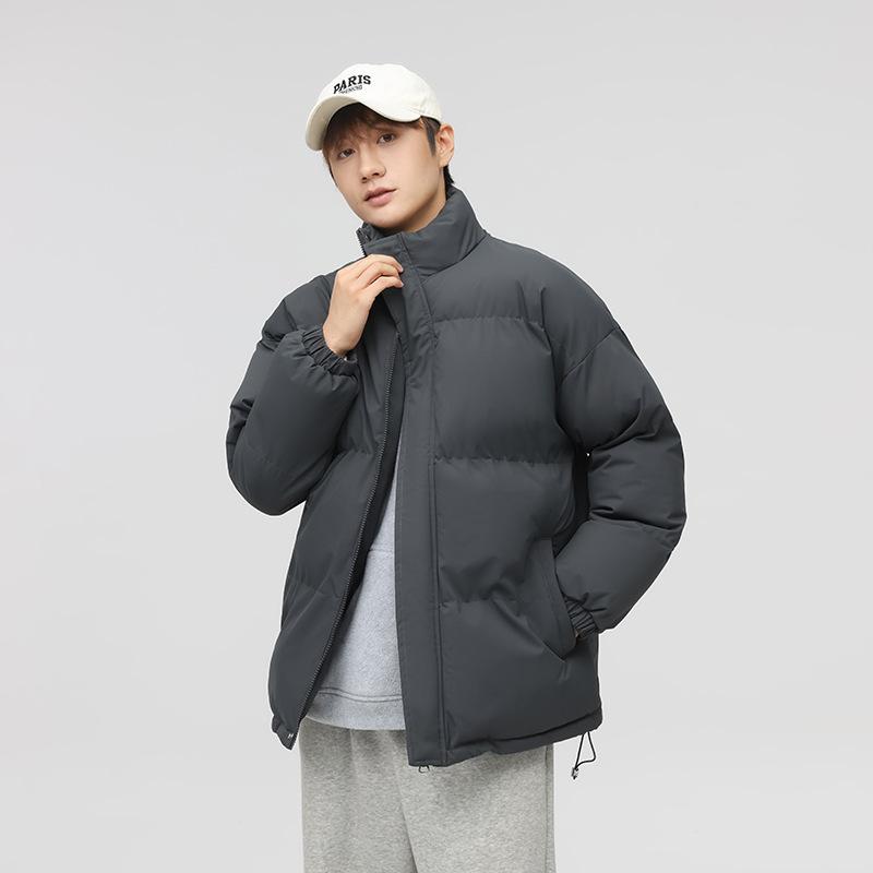 Winter New Couple Cotton Coats for Men and Women, Loose and Warm Stand-up Collar Bread Coats, Cotton Coats for Men