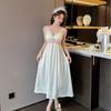 Summer White New Cute Playful Sexy Luxury Noble Korean Hot Girl Pure Desire Style Nightdress Two-piece Set Can Be Added
