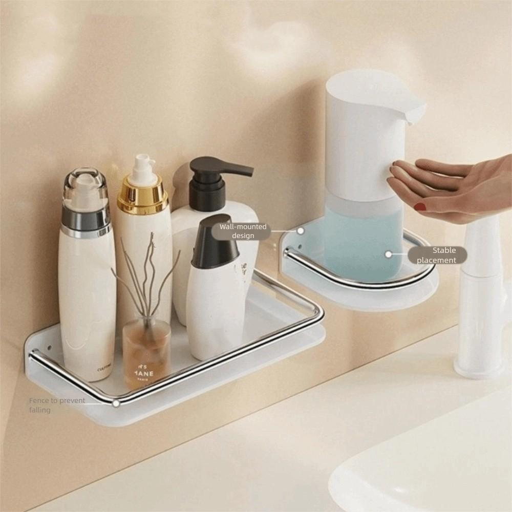 Punch-free Shampoo Rack No Drill Wall Hanger Shower Organizer Bathroom Storage Shelf Toilet