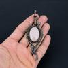 Dainty Rose Quartz Gemstone Handmade Pure Copper Wire Wrap Jewelry Pendant For Wedding Gift