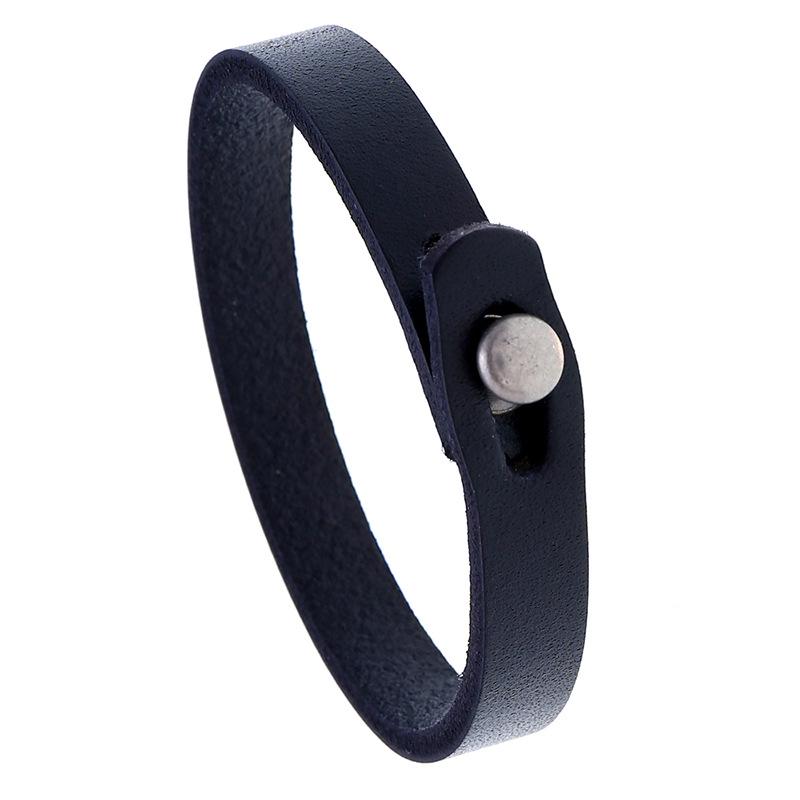 Retro Ethnic Style Handmade Genuine Leather Wristband Cowhide Bracelet Men Internet Famous Personalized Versatile Luxury Jewelry