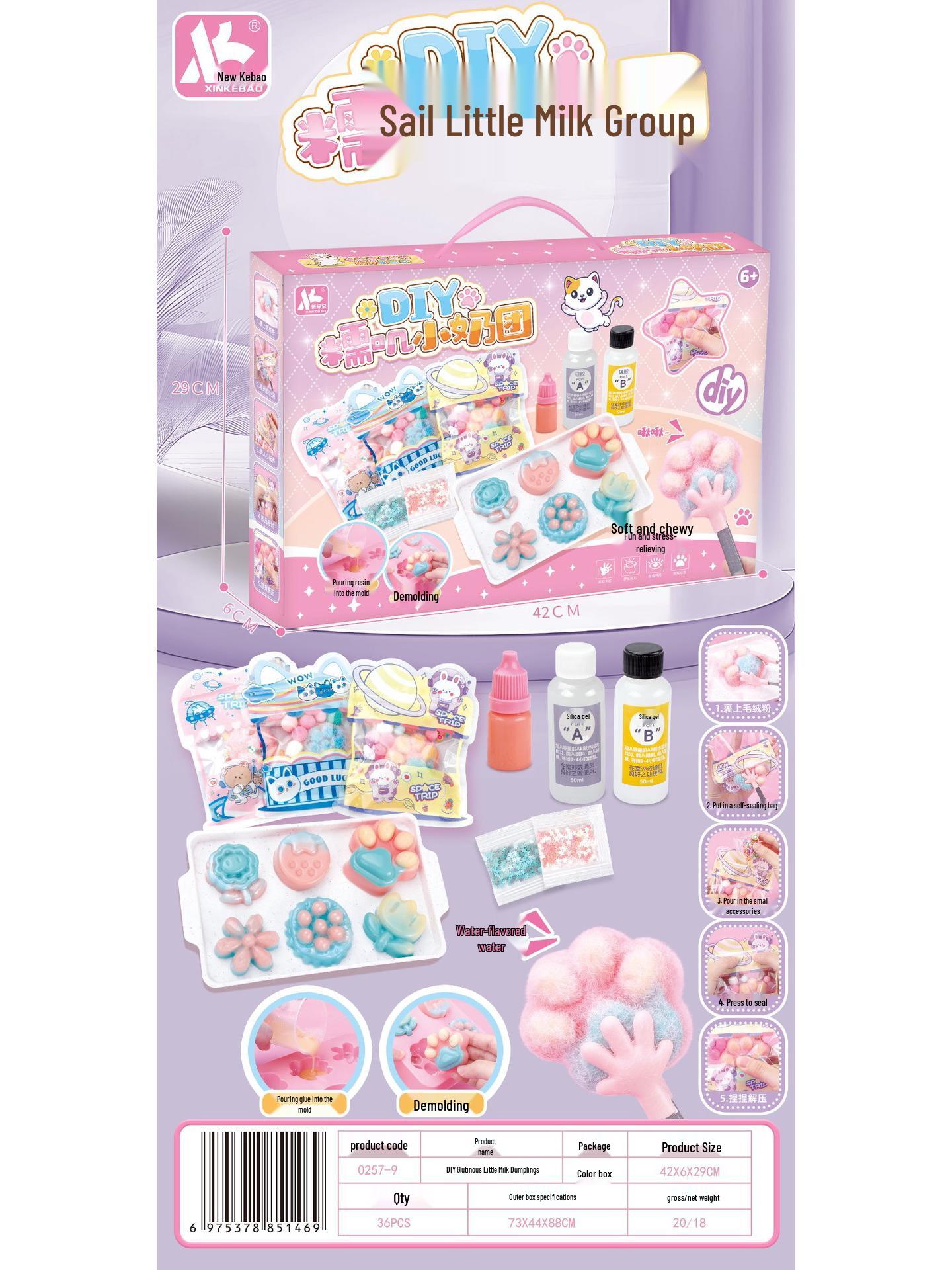 

DIY Creative Glutinous Dumpling Decompression Squeeze Toy - Educational Gift for Girls