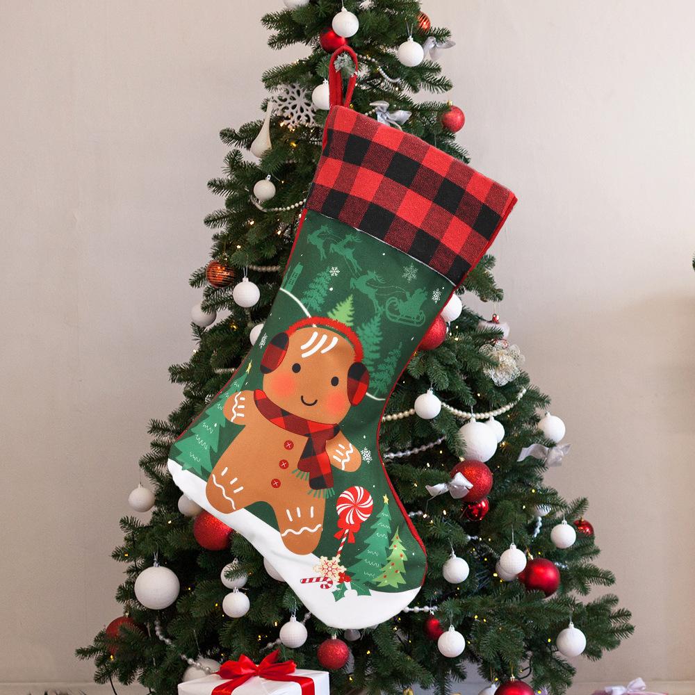 New Christmas stockings, creative cartoon pattern styling gift stockings, Christmas tree pendants, home decorations