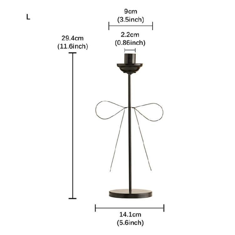 Bowknot Iron Taper Candle Holders Candlestick Holders Decorative Candle Stand for Wedding,Dining Table,Home Decors