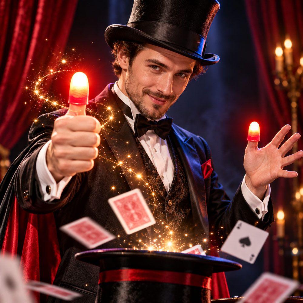1/4Pair Glowing Glowing Magic Finger Props LED Finger Lights New Thumb Lights Magic Show Props