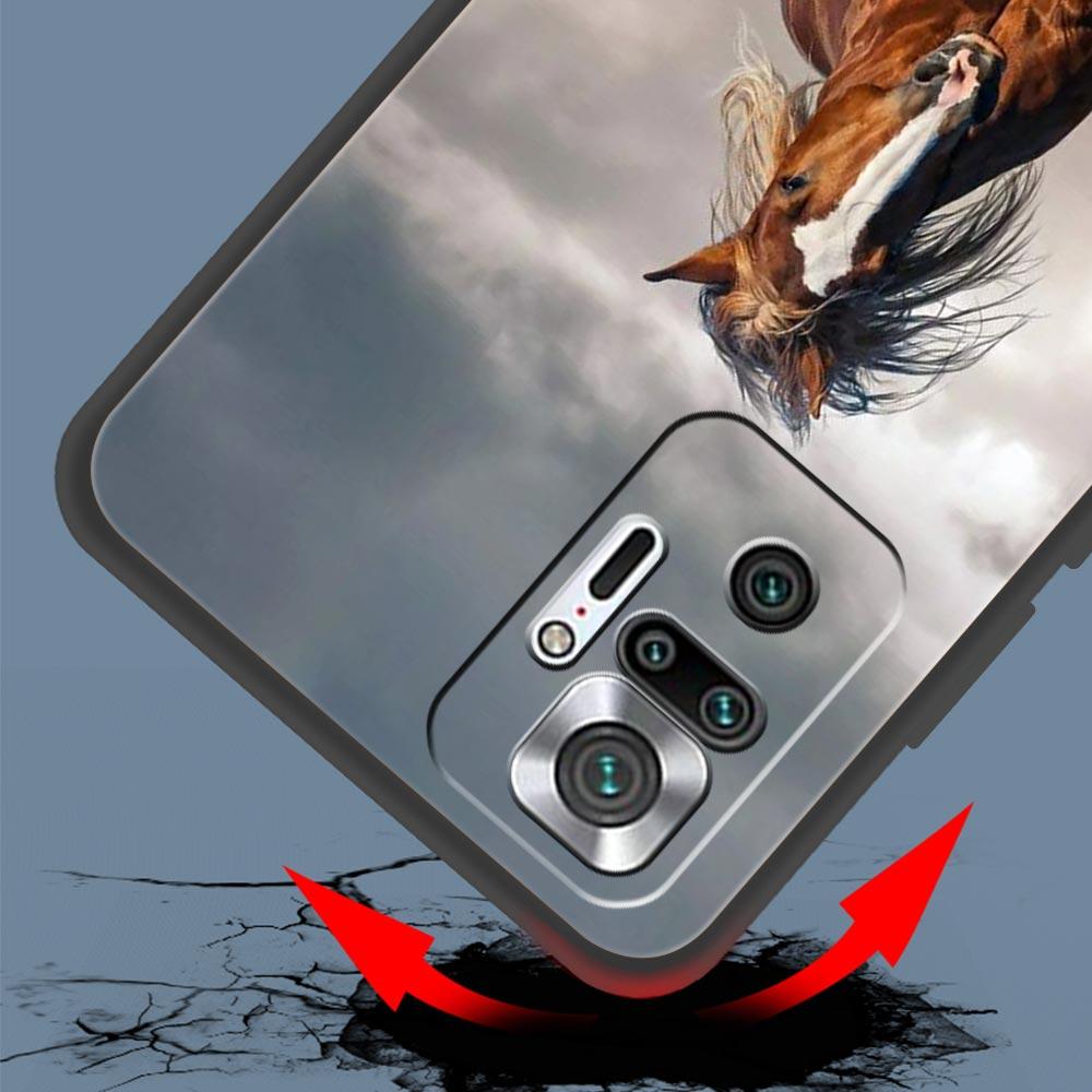 Animal Horse Phone Case Cover for Redmi 14C 10C Note 15 14 13 12 10 11 K40 Pro Plus 5G Soft TPU Shockproof Shell Funda Capas Bag