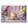 Birthday Cake Party Photography Background Balloon  Crush Child Baby Shower Girls Backdrop Decoration Props Studio Photozone