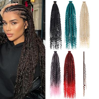 10 Stück/Los Zöpfe Haare 24 Zoll Einzelne Dreadlock-Verlängerung Reggae-Stil Faux Locs mit Highlight-Strähnen Handgehäkelt Synthetische Dreadlocks